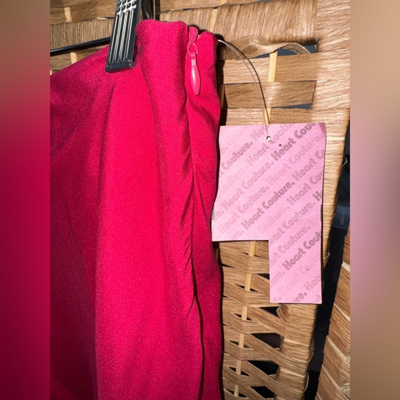 Les Copains Romantic Royal Core Neon Pink Midi Silk Skirt - Picture 4 of 5